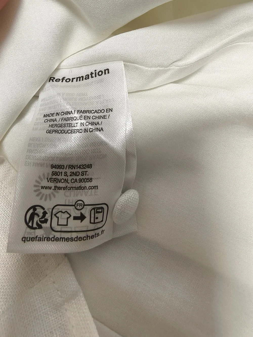 Reformation Molly Linen Shirt - white - Picture 7 of 7